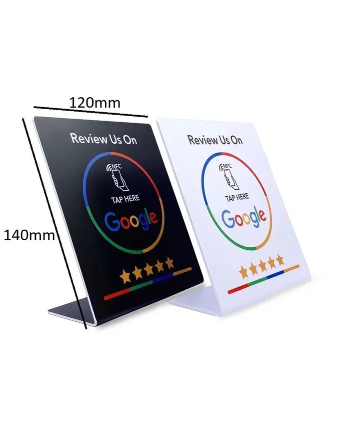 Велика біла NFC-підставка Google Review, ракурс 4